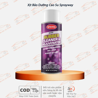 Chai Xịt Bảo Dưỡng Cao Su Sprayway Rubber Cleaner & Rejuvenator 369g (SW-203) chamsocxestore