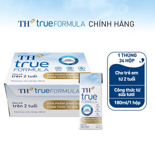 Thanh ly Thùng 24 hộp sản phẩm dinh dưỡng công thức sữa tươi Th True Formula 180ml