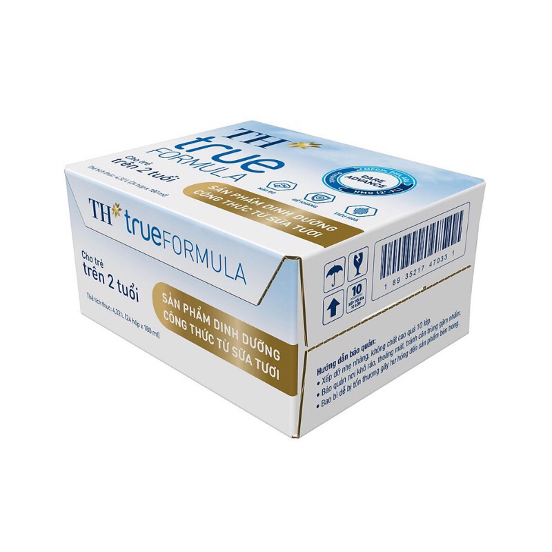 Thanh ly Thùng 24 hộp sản phẩm dinh dưỡng công thức sữa tươi Th True Formula 180ml