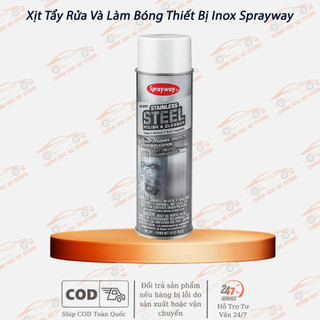 Chai Xịt Tẩy Rửa Và Làm Bóng Thiết Bị Inox Từ Mỹ Sprayway Stainless Steel 841 425g chamsocxestore