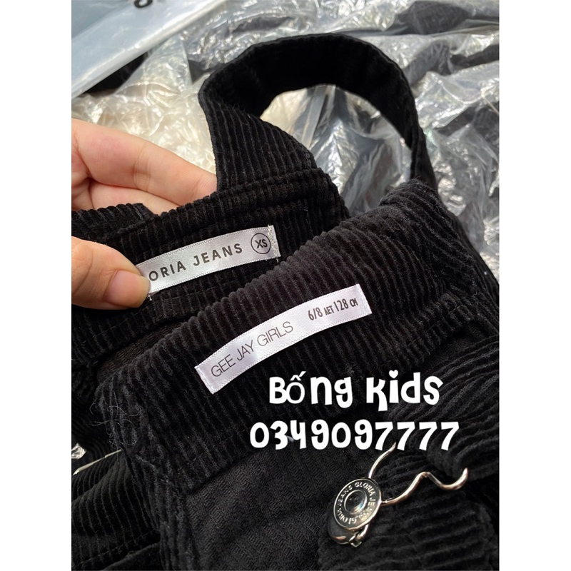 Yếm Váy Nữ & Bé Gái Nhung Tăm GÊ