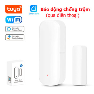 Báo động mở cửa chống trộm qua điện thoại Wifi Smart life Tuya