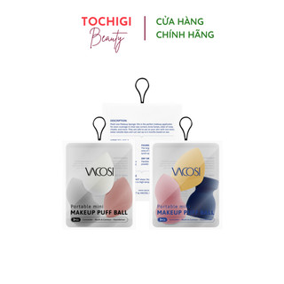 Set 3 bông blender mini - vacosi portable mini makeup puff ball