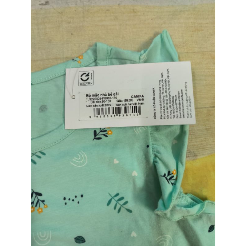 Bộ cotton mặc nhà bé gái Canifa