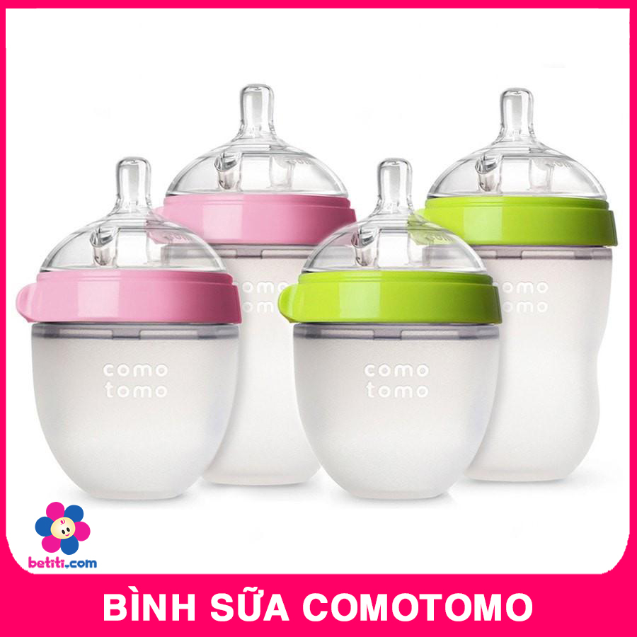 Bình Sữa Comotomo Cho Bé Tập Bú,Núm Ti Como Tomo Baby Bottle Siêu Mềm 150ml/ 250ml