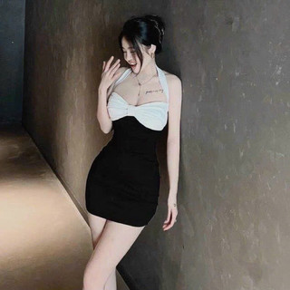 Đầm Body Yếm Phối Nơ Ngực Chất Thun Lạnh Dáng Sang Chảnh Tiểu Thư Cho Nữ Đi Tiệc Đi Chơi Chụp Hình Sống Ảo ATN CLOTHING