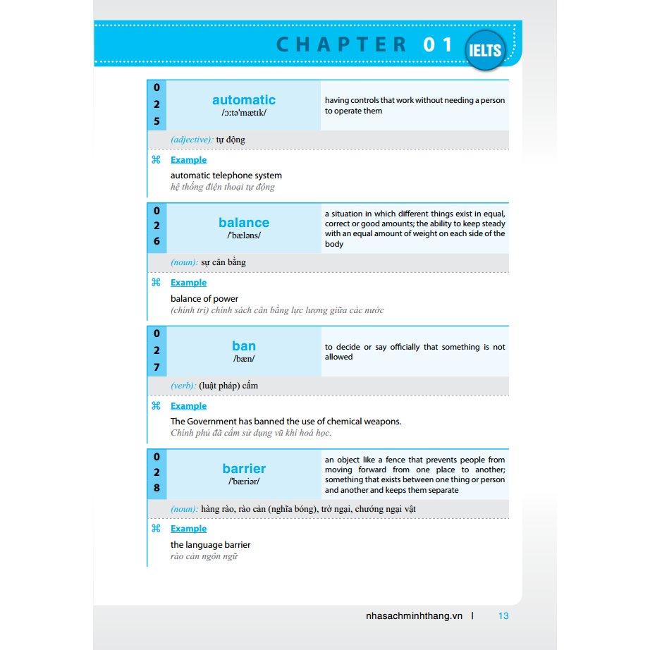 Sách - Từ vựng luyện thi IELTS