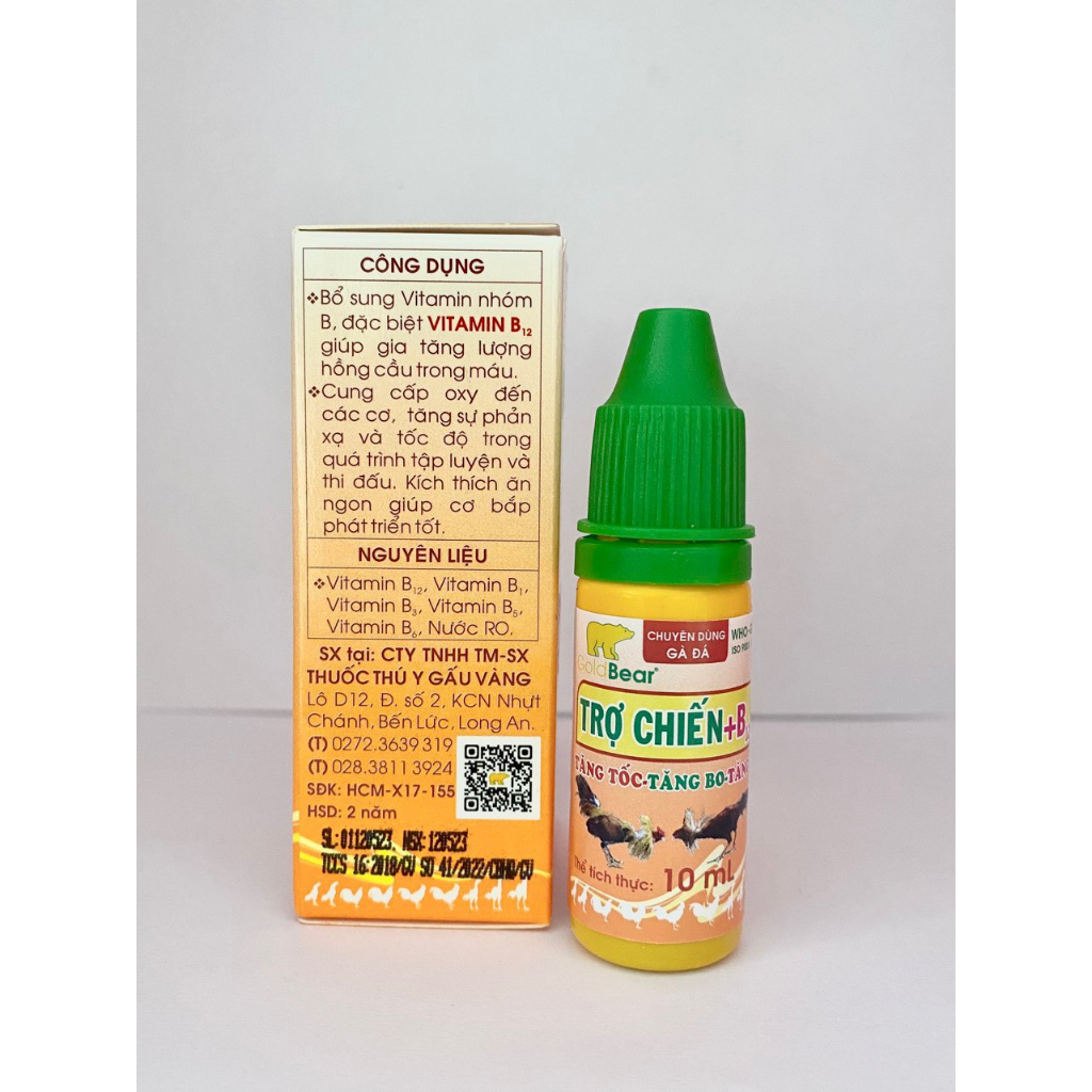 Trợ Chiến + B12 10ml Chuyên Dùng Cho Gà Đá