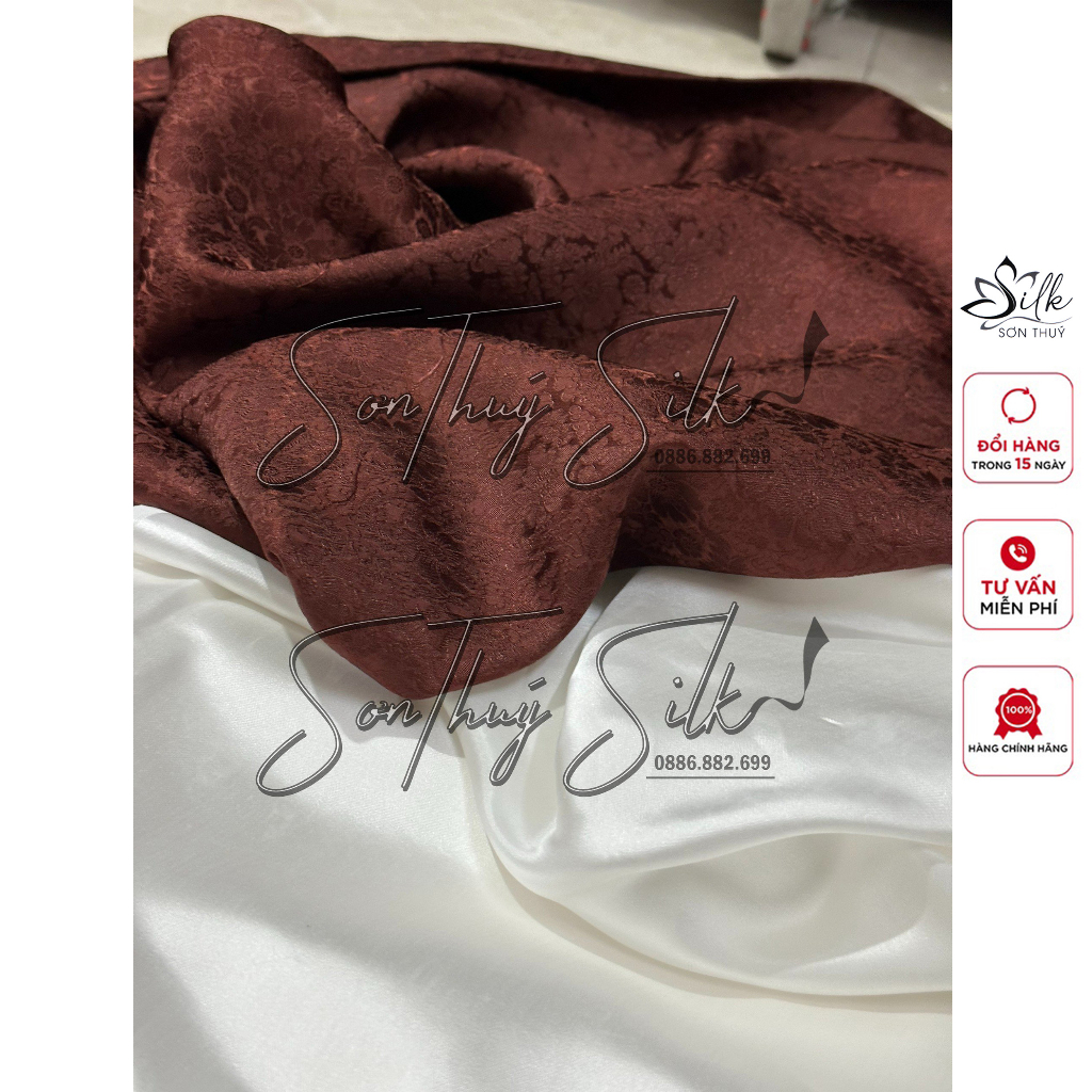 Vải lụa tơ tằm may áo dài Hoa Cúc , mềm mượt, kháng khuẩn và thoáng mát | Sơn Thuý Silk|