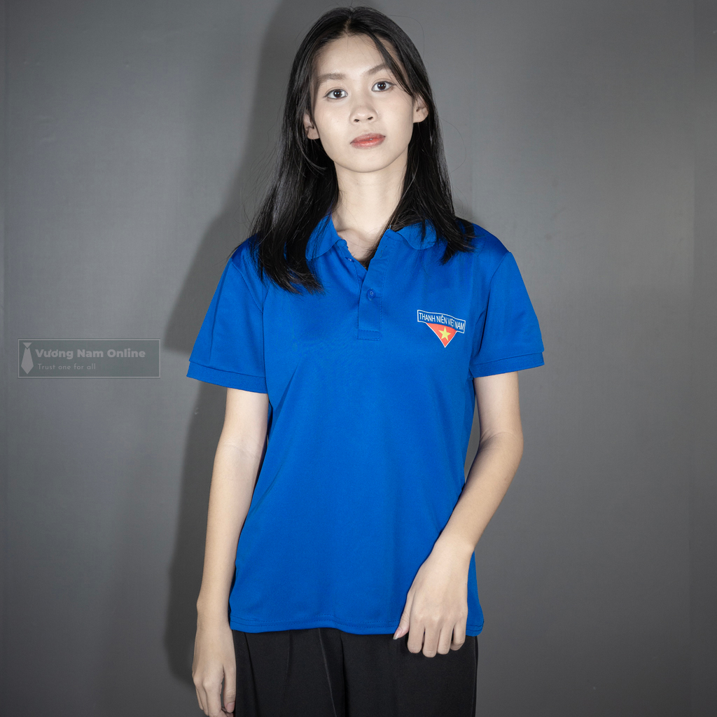 Áo thun đoàn thanh niên Nam Nữ chất poly cá sấu co giãn đep cao cấp may kỹ VN104A