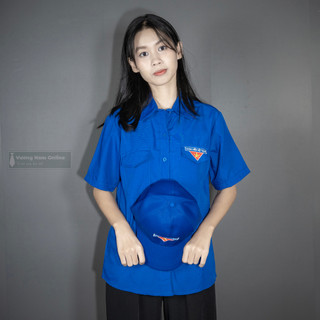 Áo đoàn thanh niên nam và nữ hàng tiêu chuẩn chất vải kate cao cấp
