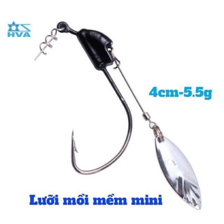 Lưỡi câu móc mồi mềm có thìa Lưỡi mồi mềm Mini sắc bén tiện lợi