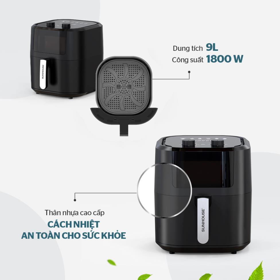 Nồi chiên không dầu 9L SUNHOUSE SHD4036