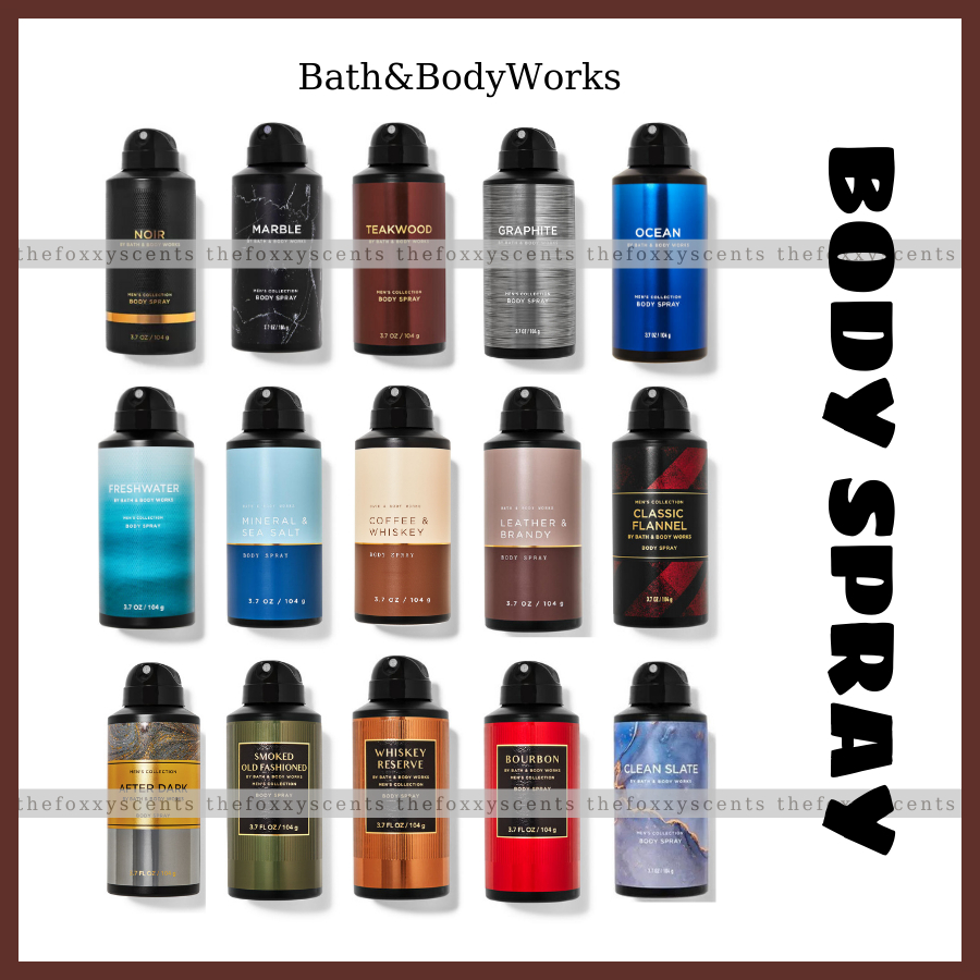 Xịt Thơm Toàn Thân Cho Nam Bath & Body Works Body Spray nhiều mùi