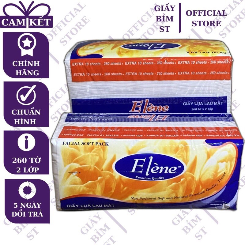 Khăn giấy lụa Elene 260 tờ 2 lớp