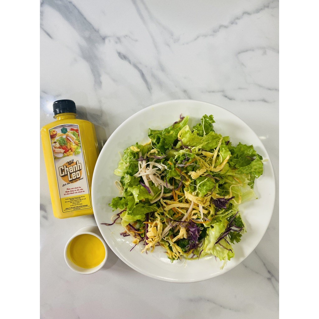 Combo Xốt salad Eat Clean 100% không đường dành cho người ăn kiêng. Chai 330ml có thể trộn salad hoặc chấm trực tiếp