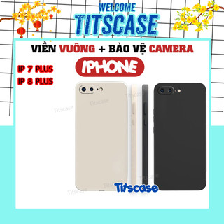 Ốp lưng iphone 7 plus / 8 plus tpu mềm dẻo,cạnh vuông bảo vệ camera