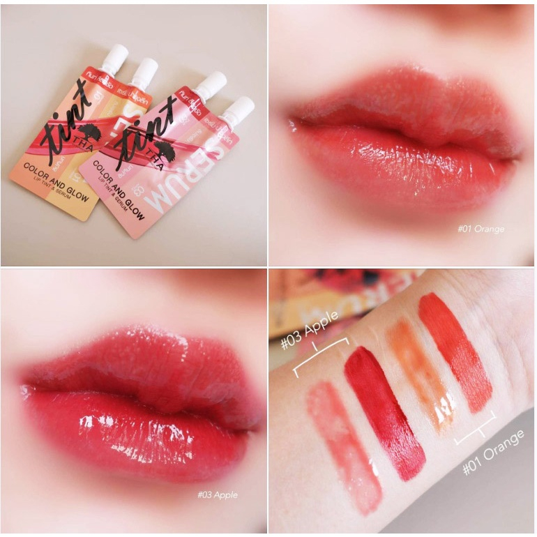 Son Tint Và Son Dưỡng Môi THA By Nong Chat Color And Glow Lip Tint And Serum 2in1