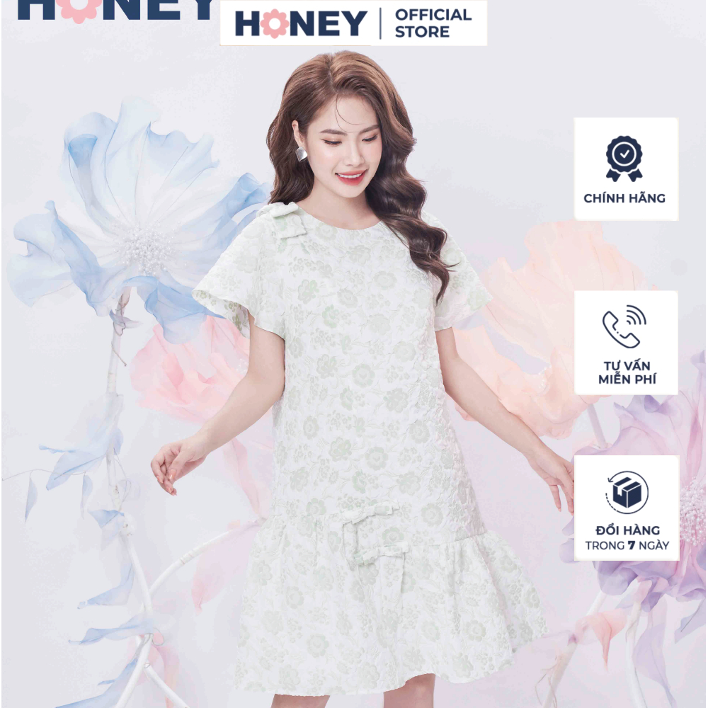 Váy đầm bầu thiết kế đi chơi đi tiệc dáng suông đuôi cá - Thời trang đầm bầu cao cấp HONEY