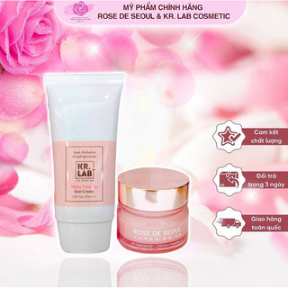 Combo kem ngày rose de seoul 50g và kem chống nắng kr.lab 50g date 2026