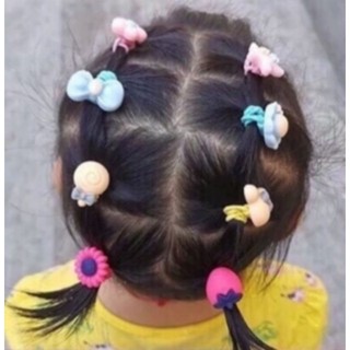 Dây cột tóc đính họa tiết cute cho bé (họa tiết giao ngẫu nhiên)