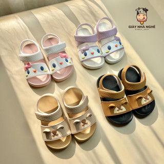Dép Sandal đi học cho bé Cheerful Mario dập nổi 3d họa tiết Hello Kitty Và Gấu Nâu Siêu Cute Cho Bé Trai Bé Gái ( SD19 )