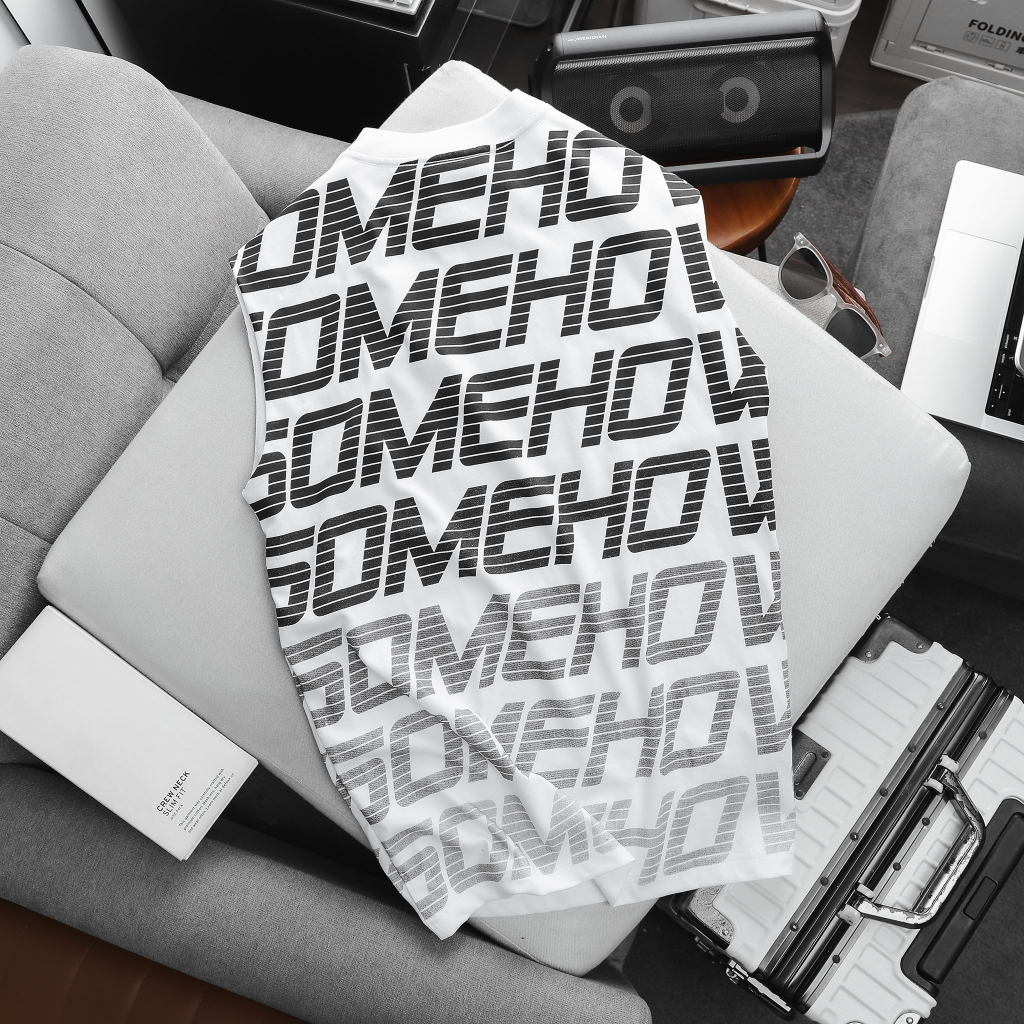 Áo Tanktop Nam Big Words, Chất Vải Cotton Thoải Mái, TT0003, SOMEHOW