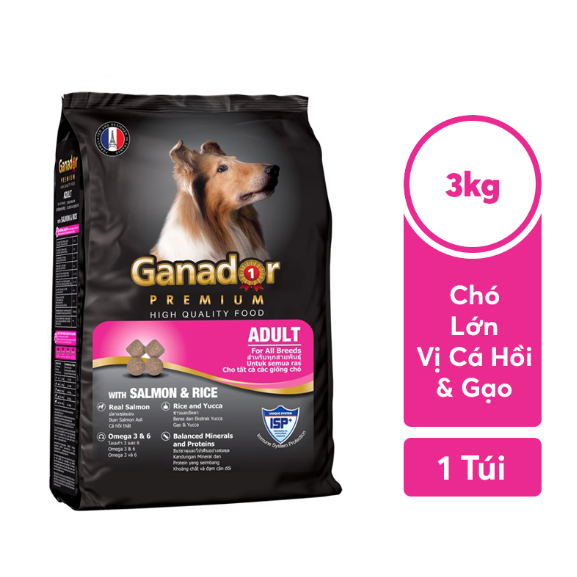 Thức ăn hạt cho chó trưởng thành Ganador 3kg