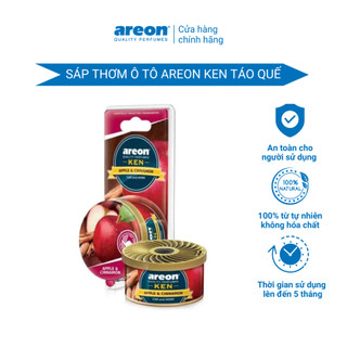 Sáp thơm ô tô cao cấp hương Táo & Quế Areon, nhập khẩu từ Bulgaria