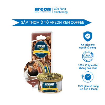 Sáp thơm ô tô cao cấp Areon hương cà phê, nhập khẩu từ Bulgaria