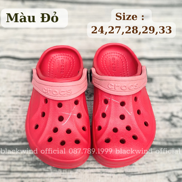 Sục Nguyên Trẻ Em C.rocs Chính Hãng Lỗi Nhẹ, Nguyên Không Cắt, Phối Quai Màu Ngẫu Nhiên.