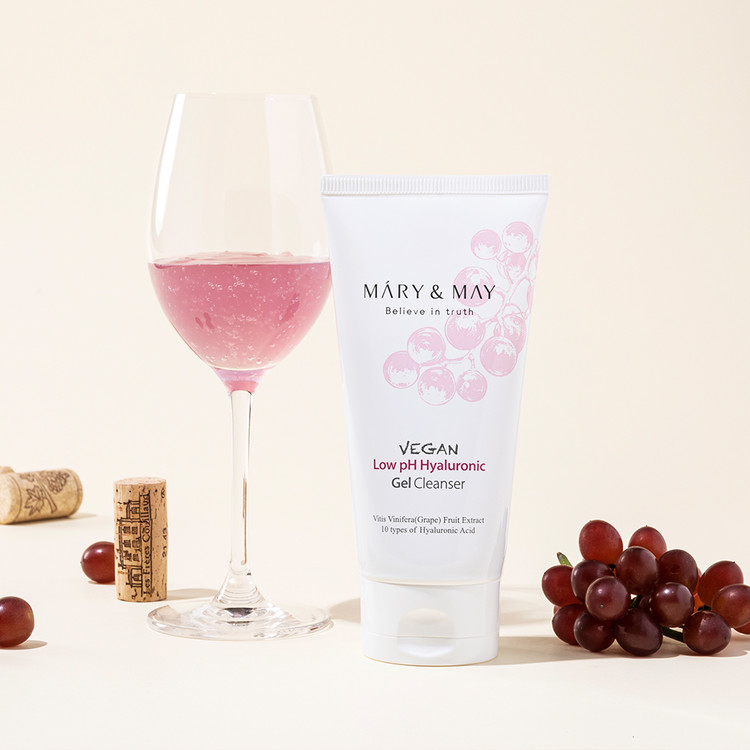 Sữa rửa mặt dạng Gel Mary&May Vegan Low pH Hyaluronic Gel Cleanser 50ml