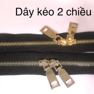 Dây kéo 2 chiều, răng 5 - kim loại, Dây kéo túi xách, chưa gồm đầu kéo