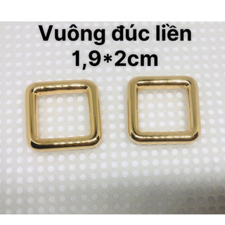 Vuông 1,9cm *2cm, đúc liền 1 khối, màu vàng