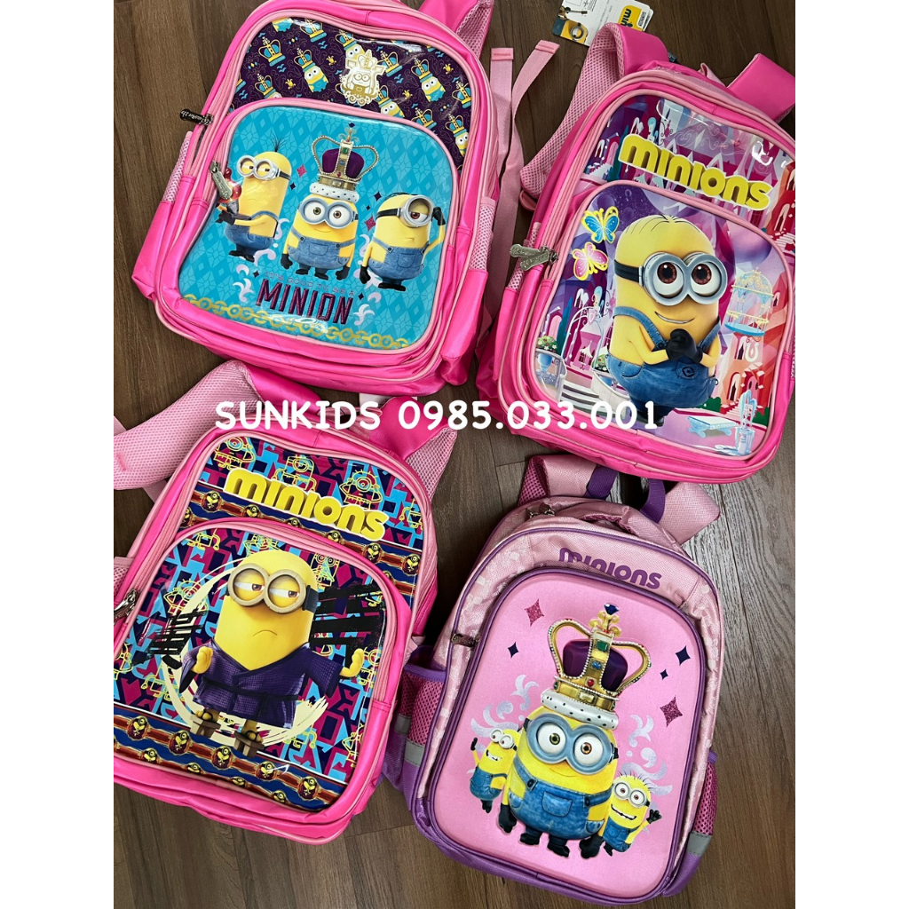 Balo cặp sách bé gái đi học hình hoạt hình