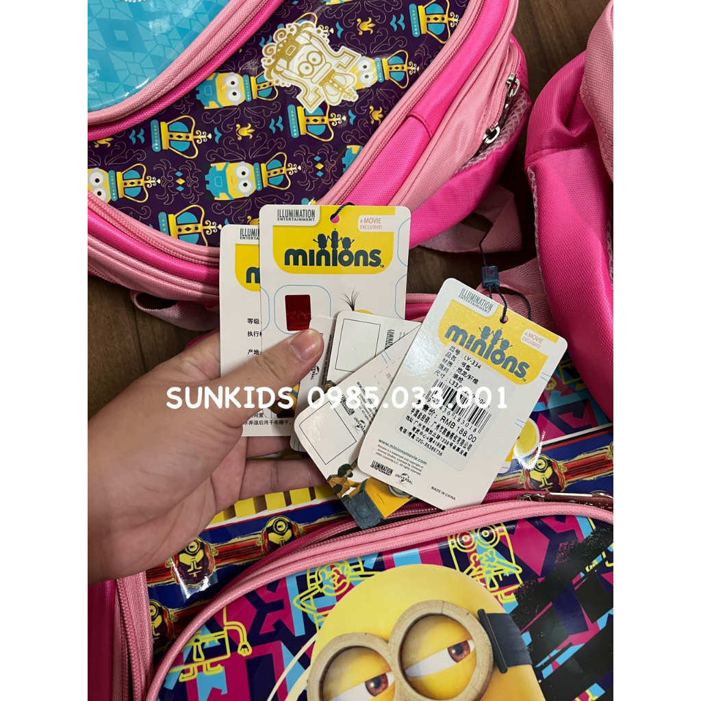 Balo cặp sách bé gái đi học hình hoạt hình