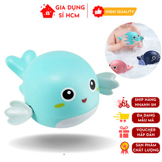 Đồ chơi con cá bơi tự động, đồ chơi con cá vặn dây cót thả bồn tắm, hồ bơi cho bé