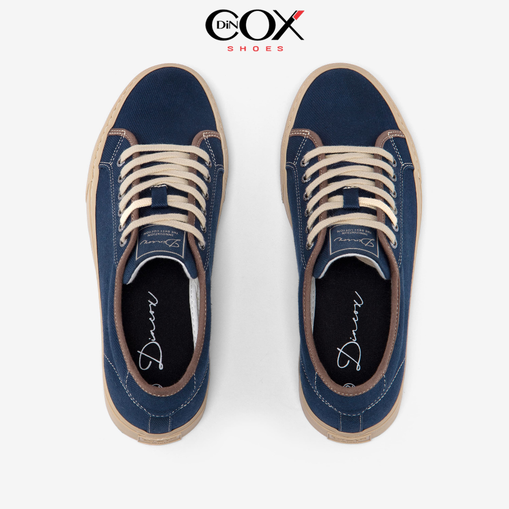 Giày Sneaker Vải Canvas Nam Nữ E12 Dark Navy Dincox