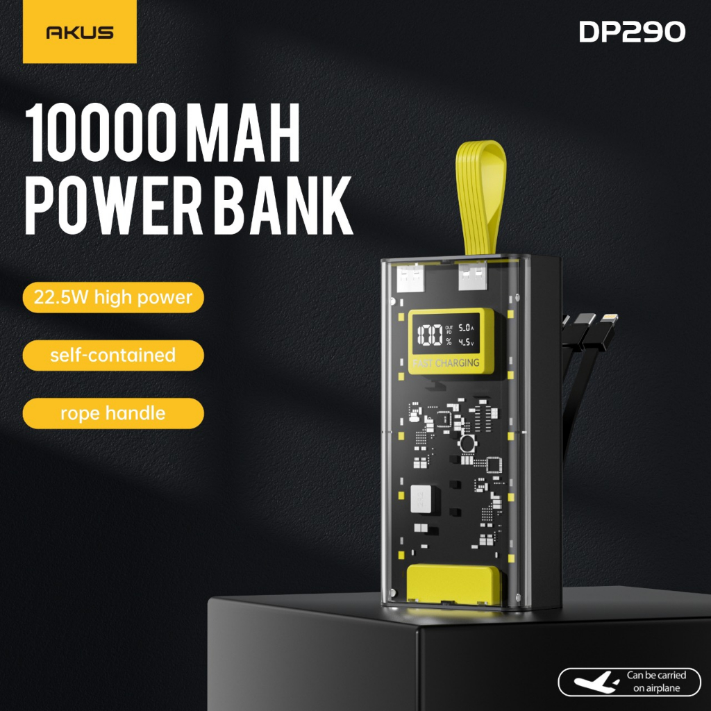 Sạc dự phòng sạc nhanh PD 10.000mAH AKUS-DP290