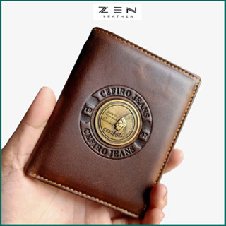 ví nam Cef03, bóp da bò nappa cao cấp siêu bền dáng đứng thiết kế nhỏ gọn nhiều ngăn bảo hành 06 tháng - Zen Leather