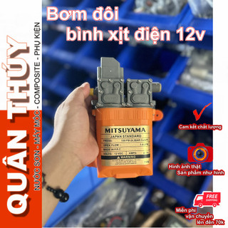 Bơm đôi 12v mitsuyama - chính hãng - bơm đôi bình xịt điện, tưới lan