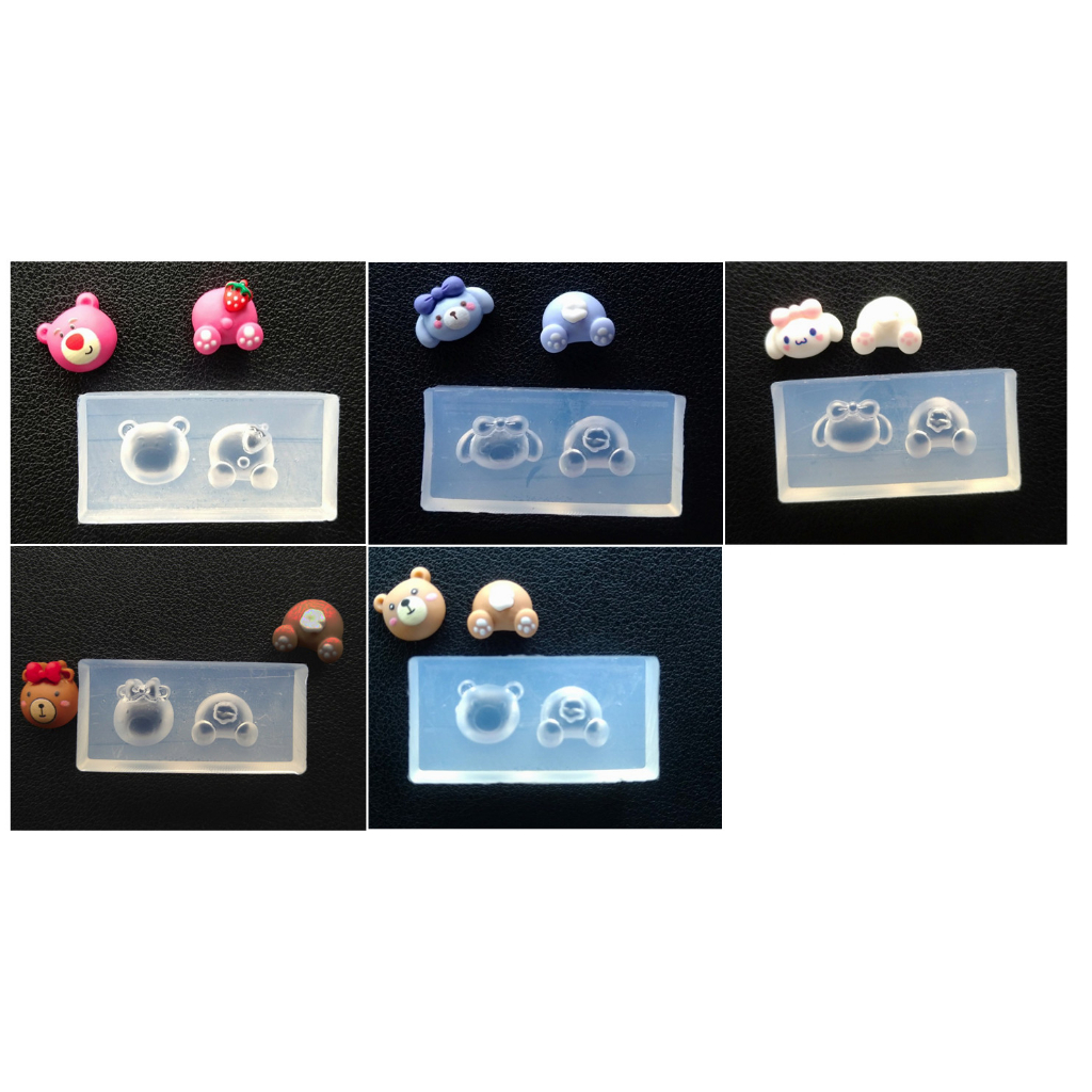 Thỏ & đuôi - Khuôn silicone trang trí nail, làm charm trang sức