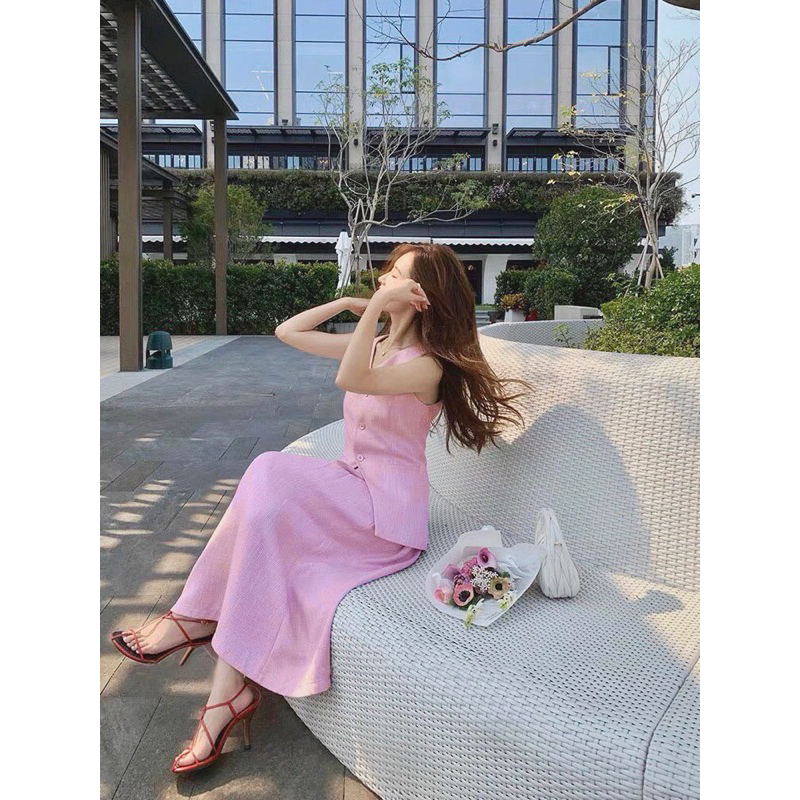 Set 2 mảnh sát nách + chân váy dài thanh lịch