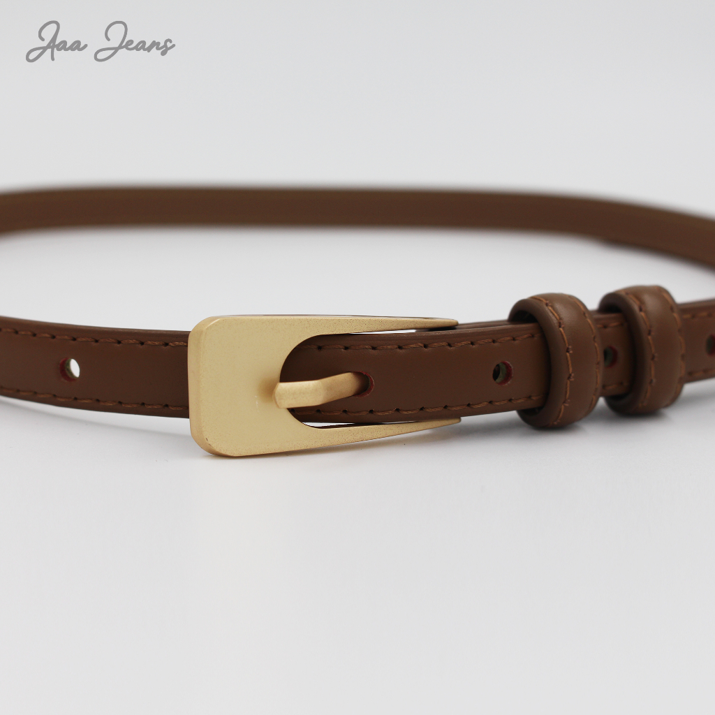 Dây Lưng Nữ Bản Nhỏ 1.5cm Da Thật Aaa Jeans