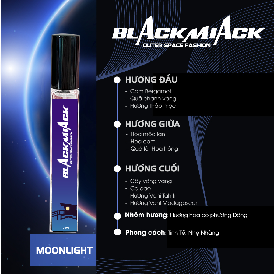 Nước hoa SunMoon 12ml BLACK MIACK New Version 2023