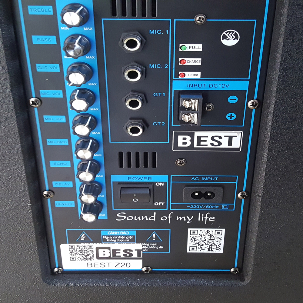 Loa kéo Best Z20 | Bass 2 Tấc , Kèm 2 Micro