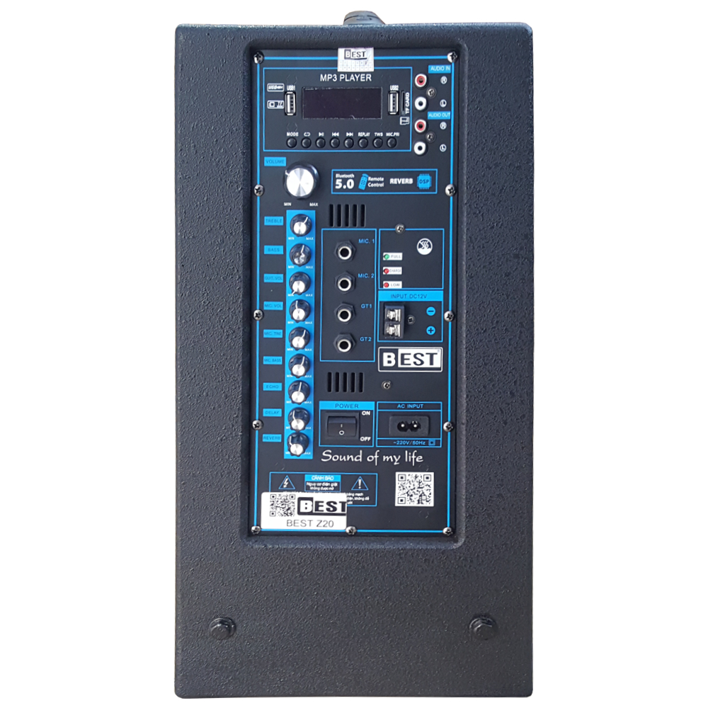 Loa kéo Best Z20 | Bass 2 Tấc , Kèm 2 Micro