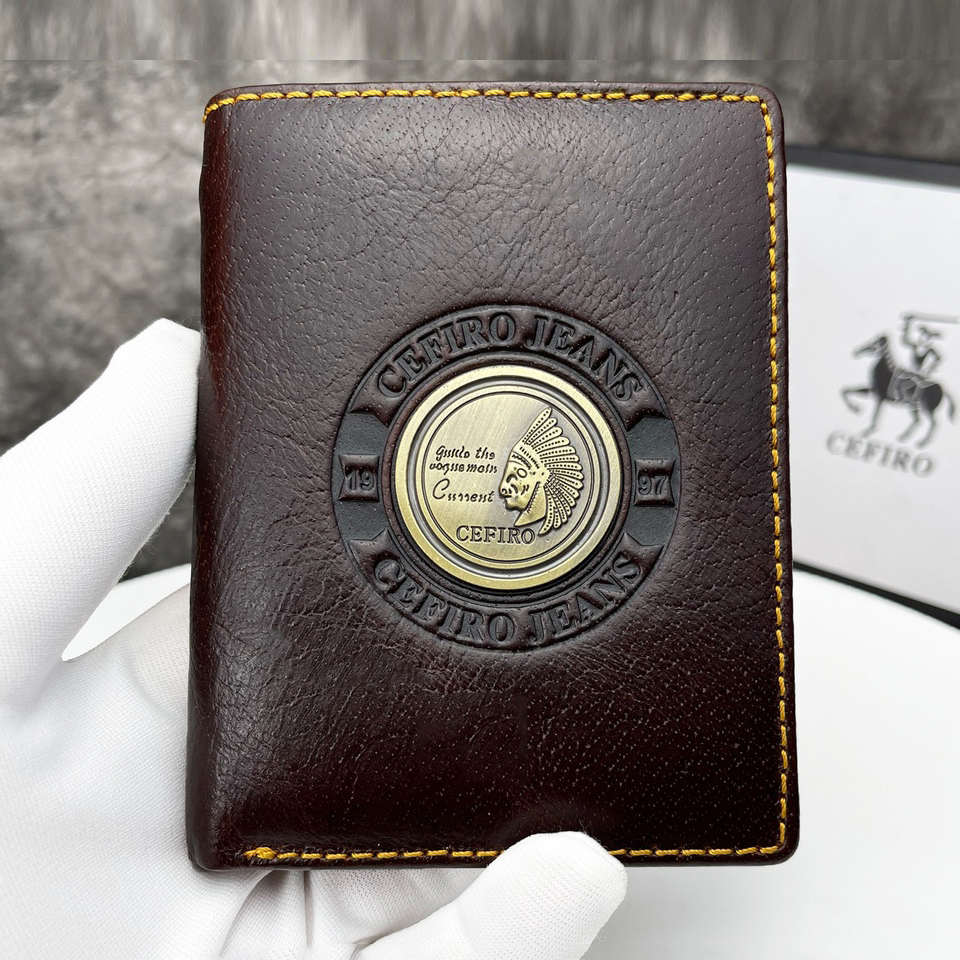 Ví nam Cef03, bóp da bò nappa cao cấp siêu bền dáng đứng thiết kế nhỏ gọn nhiều ngăn bảo hành 06 tháng - Zen Leather