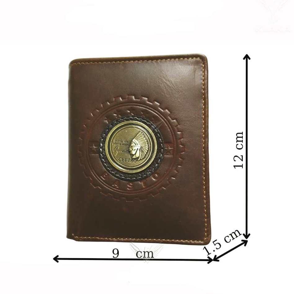 Ví nam Cef03, bóp da bò nappa cao cấp siêu bền dáng đứng thiết kế nhỏ gọn nhiều ngăn bảo hành 06 tháng - Zen Leather