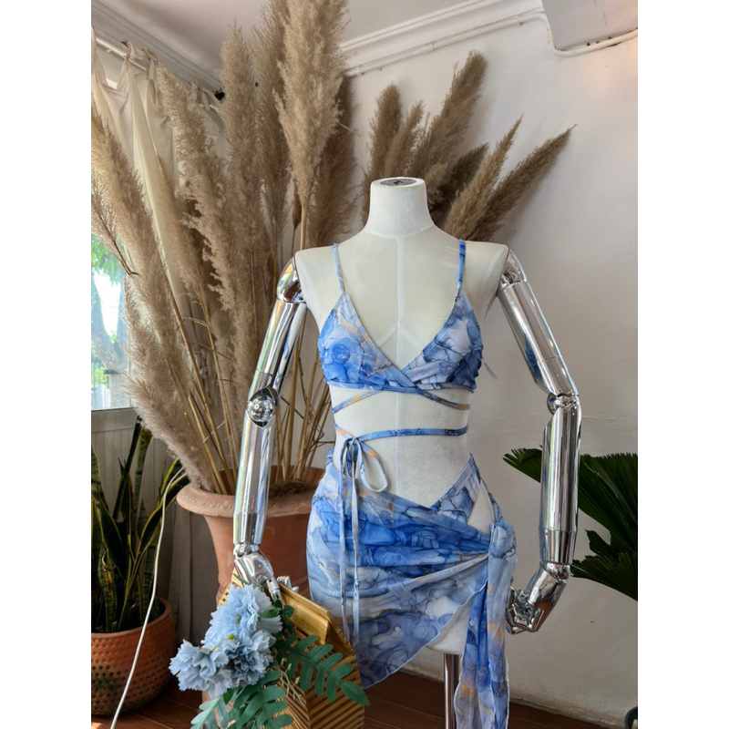 BIKINI 3 MẢNH HOẠ TIẾT VÂN ĐÁ